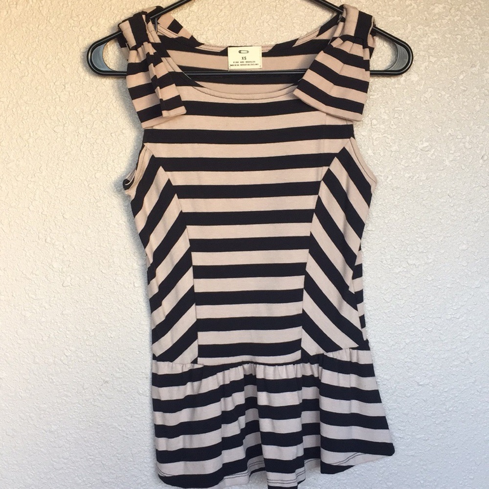 Striped peplum blouse